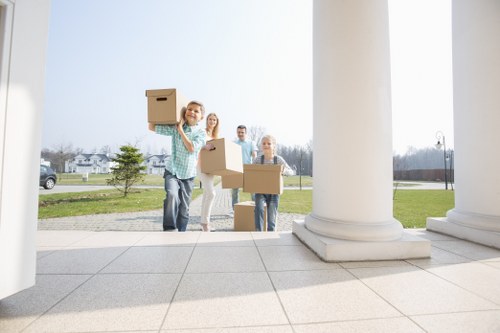 Loading boxes into a mobile self storage container